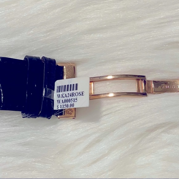 Techno Com By KC w Genuine Diamonds Mother of Pearl Dial Leather Band✨ - Picture 8 of 15